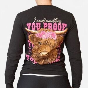 Simply Southern Black and Pink Long Sleeve Woman’s Tee